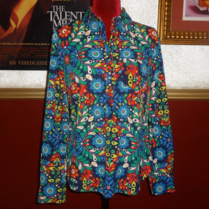 Mod/Paisley Hip 60s Look Button-Down Shirt, Small!